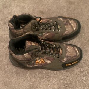 Realtree Men's Camouflage Sneakers with Orange Accents